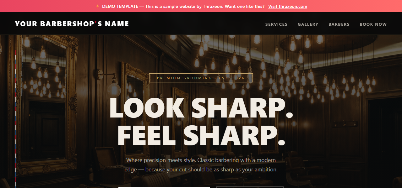 Barbershop website demo