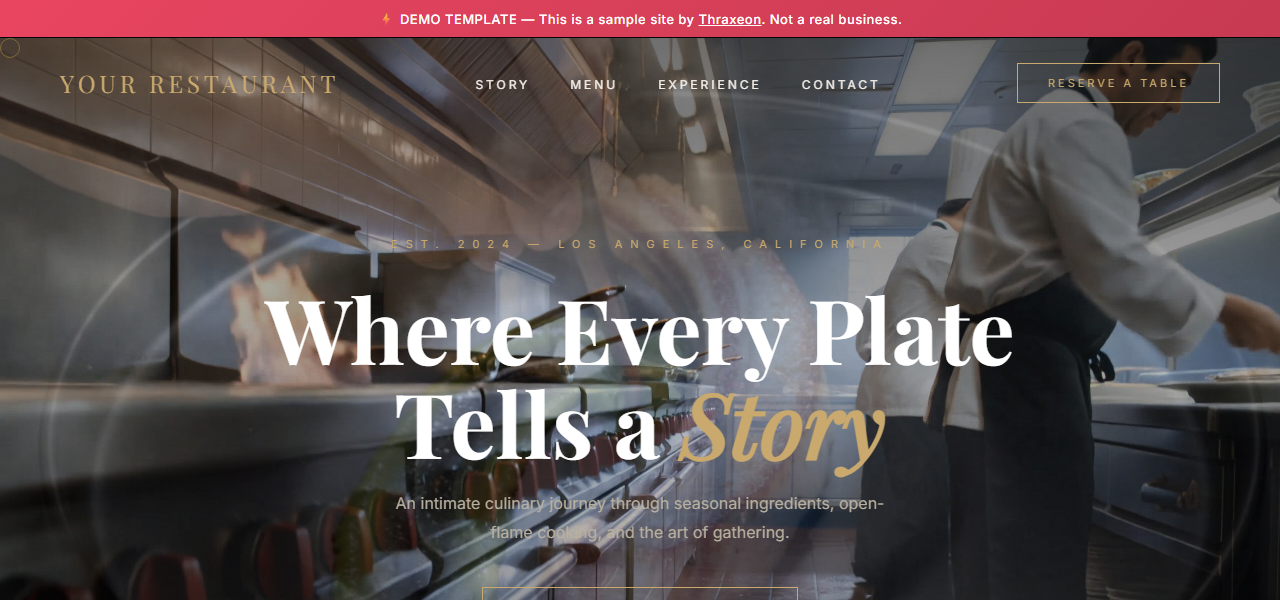 Restaurant website demo