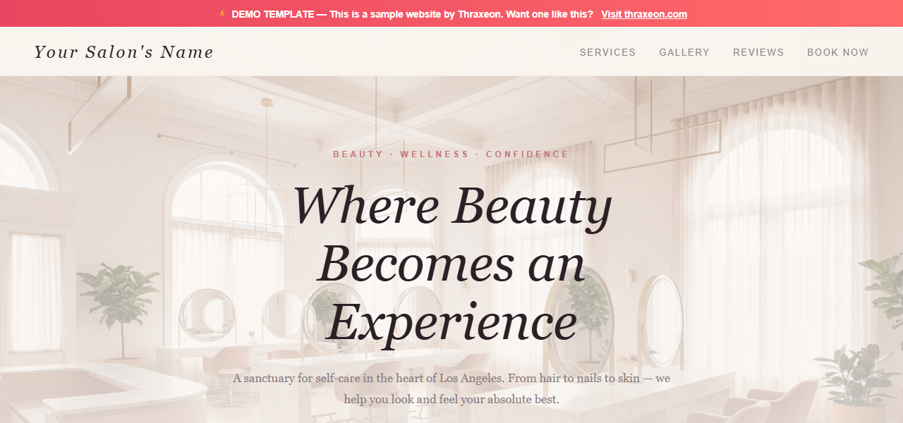 Salon website demo